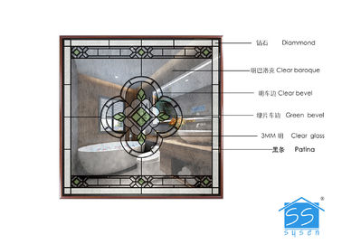 Estilo único moderno del cuarto de baño del modelo del vidrio de la ventana de la estructura decorativa del hueco