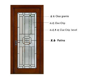 puertas francesas de desplazamiento claras biseladas incombustibles del patio, vidrio francés de la seguridad que resbala puertas del patio