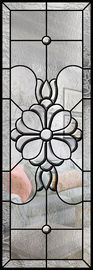 Puerta deslizante de cristal de Dedorative del marco de madera, puertas deslizantes de cristal internas de la pátina negra