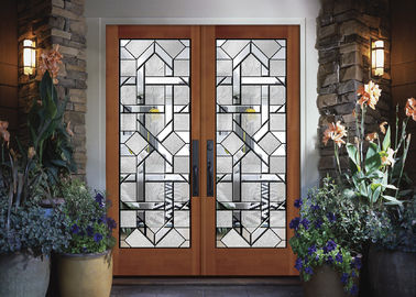 Aislamiento sano termal de las puertas de los paneles de cristal de madera interiores del Arte Clásico