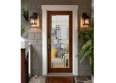 La puerta decorativa arquitectónica del vitral de las ilustraciones originales artesona el art déco de Nouveau