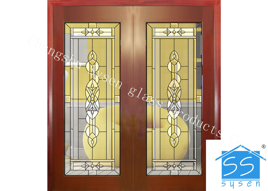 Los paneles de cristal de encargo para las puertas, 16-30 milímetros de vitral decorativo