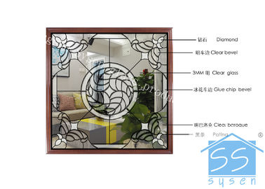Los paneles decorativos moderados doble del vidrio de la ventana, vidrio de la ventana negro del hogar de la pátina