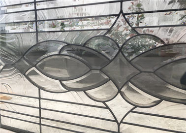 22&quot; * 48&quot; los paneles del vidrio modelado de la pátina del negro, hojas de cristal decorativas de 19 - 30 milímetros