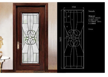 Vidrio teñido del vidrio 3mm-19m m del panel de la puerta tradicional y reflexivo claro decorativo