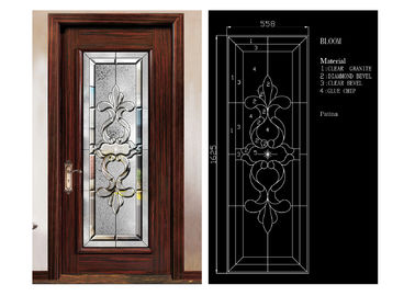 Forma termal del aislamiento sano del color de la puerta de los paneles de cristal clásicos del arte diversa
