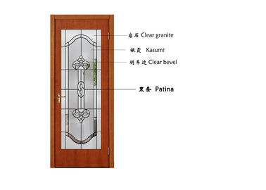 El ártico modeló latón/el níquel/la pátina decorativos del vidrio esmerilado del traje de la puerta de la ventana disponible