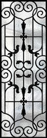 Puertas de cristal del vino del hierro del partido del hierro labrado del aislamiento sano para construir decorativo