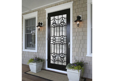 Vidrio integrado elegante del hierro labrado/vidrio decorativo de la puerta para las texturas forjadas mano constructivas