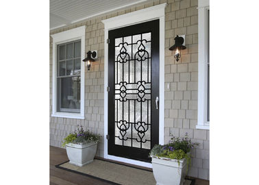 Vidrio de hierro forjado elegante y incrustado de alta pulido / vidrio de puerta decorativo para construir texturas forjadas a mano