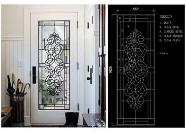 Los paneles ahorros de energía de la ventana de cristal del arte decorativo, hojas bordadas del vidrio del embutido