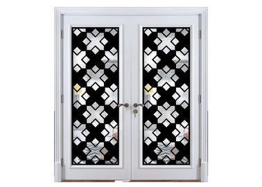 Vidrio moderno clásico 40 de la puerta de Matte Black Oval Shaped Iron en X 96 adentro